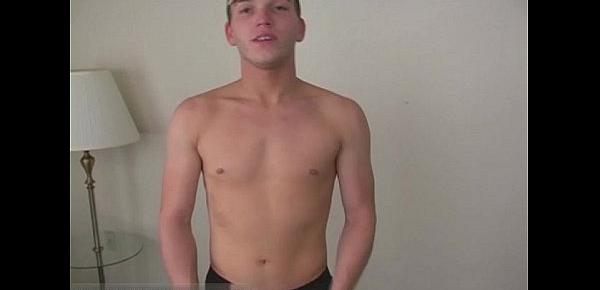  Gay clip of Will peels off down and fondles his body while playing